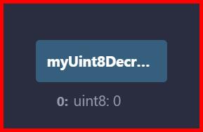 Picture showing the initial value of the myUint8Decrement variable